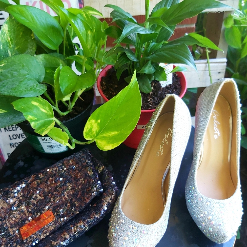 Celeste Rhinestone Pumps - Picture 14 of 16